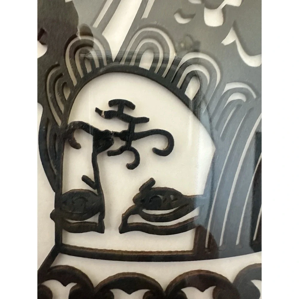 King of Spades Layered Shadow Box Framed Playing Card Wall Art Decor